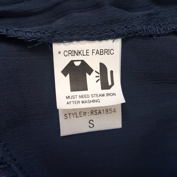 Purple Snow Navy Blue Cold Shoulder Dress - Size S - Picture 8 of 10